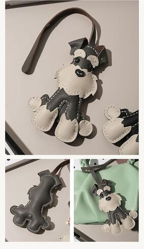 Mmsu Mini Dog Bag Charm, Fashion Lerther Puppy keychain Accessory For Handbags Tote Purse Crossbody Shoulder Bag For Women in Saudi Arabia