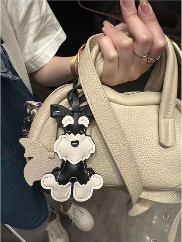 Mmsu Mini Dog Bag Charm, Fashion Lerther Puppy keychain Accessory For Handbags Tote Purse Crossbody Shoulder Bag For Women in Saudi Arabia