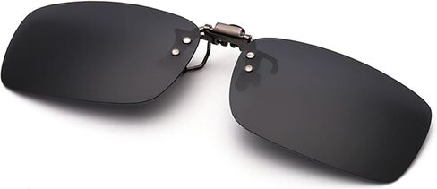 Onrtry Polarized Clip-On Flip Up Sunglasses Over Prescription Glasses for Women Men Metal Clip Rimless Sun Glasses in Kuwait