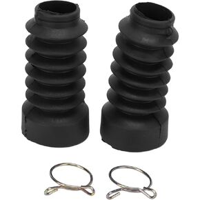Akozon Fork Cover Gaiters, 2Pcs Motorcycle Front Shock Absorber Dust Cover Rubber Replacement for DIO 18/27/28/34/35(Black) in Saudi Arabia