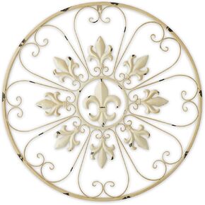 Zingz & Thingz تصميم جدار تصميم ، دائرة فلور دي ليز ، 25x25x0.375 in Kuwait