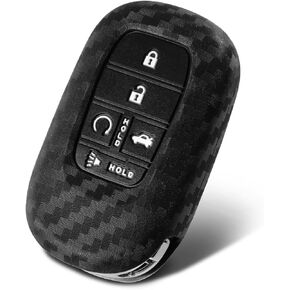 مفتاح FOB CASE CASE CORBON LIVE COPTION SILICONE متوافق مع هوندا CIVIC VEZEL RV3 RV4 EHEV RV5 RV6 ... إلخ. in Saudi Arabia