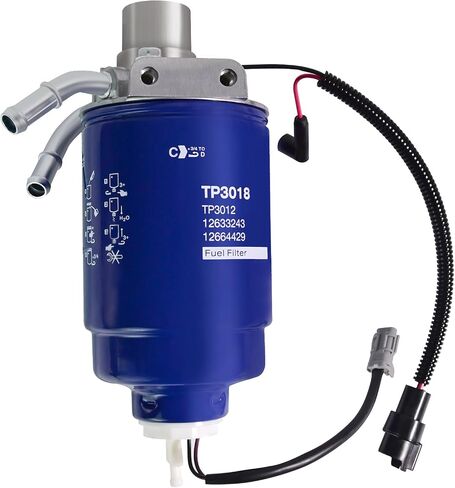 Fuel Filter TP3018 with Head Assembly 12642623 Fuel Filter for Duramax 6.6L Diesel Compatible with Chevy Silverado 2500 HD 2005-2012,for Silverado 3500 2005-2006,for Sierra 3500 HD 2007-2012 in Saudi Arabia