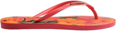 Flops Havaianas Kids Slim Tropical Flops - الصنادل الصيفية للأطفال للفتيات - المرجان الاستوائي ، 11/21C طفل صغير in Saudi Arabia