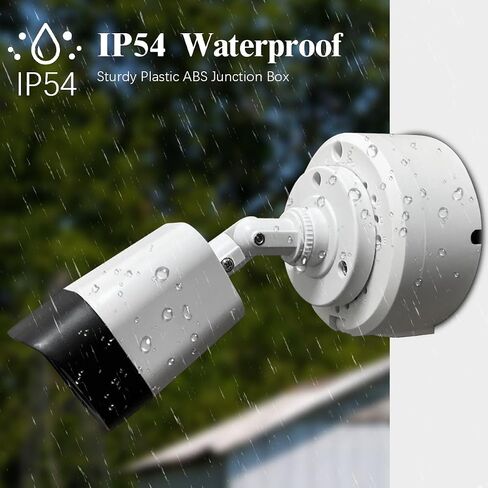 OOSSXX (ABS Plastic) Square Security Camera Junction Box,Security Camera Bracket Outdoor, Waterproof Mount Bracket Hide Cable Junction Box for CCTV Surveillance Camera PTZ/Bullet/Dome Cameras in Kuwait