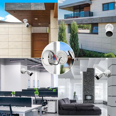 OOSSXX (ABS Plastic) Square Security Camera Junction Box,Security Camera Bracket Outdoor, Waterproof Mount Bracket Hide Cable Junction Box for CCTV Surveillance Camera PTZ/Bullet/Dome Cameras in Kuwait