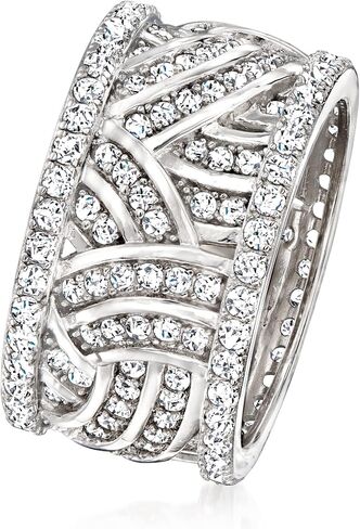 Ross-Simons 2.20 ct. t.w. CZ Eternity Band in Sterling Silver in Saudi Arabia