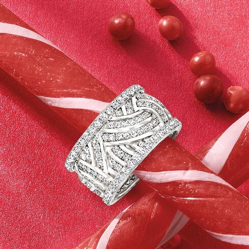 Ross-Simons 2.20 ct. t.w. CZ Eternity Band in Sterling Silver in Saudi Arabia