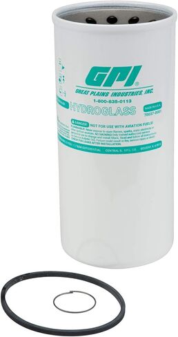 GPI P-18-10-1-DC Particulate Fuel Filter for use with Fuel Transfer Pumps up to 18 GPM (67 LPM), 10 Micron, 1-12 UNF Thread, Includes Draincock (GPI Genuine Accessory 129340-02) in Kuwait