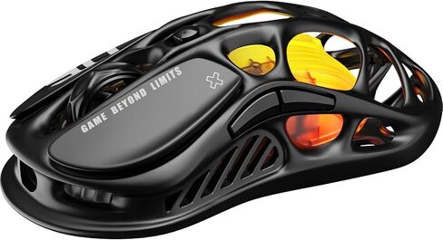 Gravastar Mercury M2 MOUSE WIRELESS GAMING MOUSE مع 26000 نقطة في البوصة ، PAW3395DM SESSOR -79G تصميم خفيفة الوزن مجوفة -5 أزرار قابلة للبرمجة -5 Dynamic Lightsync RGB -Stealth Black in Kuwait