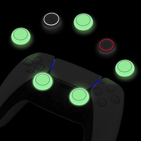 16 Pieces Rainbow Colors Thumb Grips Caps Joystick Cover Controller Performance for Games,Compatible with PlayStation PS5,PS4,Xbox Series X/S,Xbox One,Switch Pro,Anti-Slip Silicone in Saudi Arabia