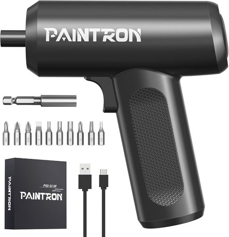 Electric Screwdriver Set,4V Cordless Rechargeable Screwdriver with 250 RPM Powerful Motor, USB-C, LED, 1 Drill Bit, 12 Bits for Furniture/Electrical Repairs in Saudi Arabia