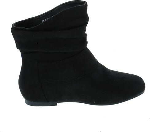 Top Moda Women's Cankle Booties Buckle Mid Calf Buckle Slouch Flat Cheel Shoes Shoes in Saudi Arabia