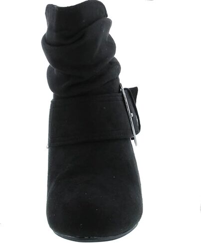 Top Moda Women's Cankle Booties Buckle Mid Calf Buckle Slouch Flat Cheel Shoes Shoes in Saudi Arabia