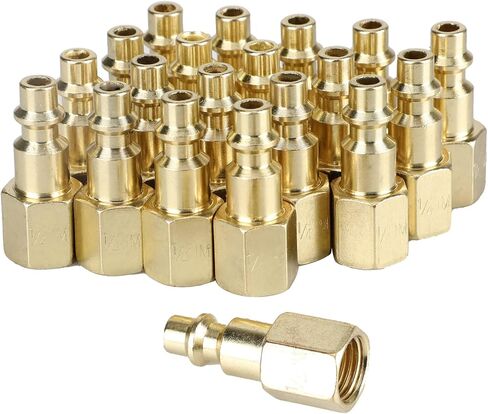 yotoo 10 قطع مجموعة مقرنة الهواء الصناعية الصلب ، و connect Quick Connect Air Hose Fittings ، وتجهيزات الهواء الثقيلة لتوصيل أدوات الهواء وضاغط الهواء in Saudi Arabia