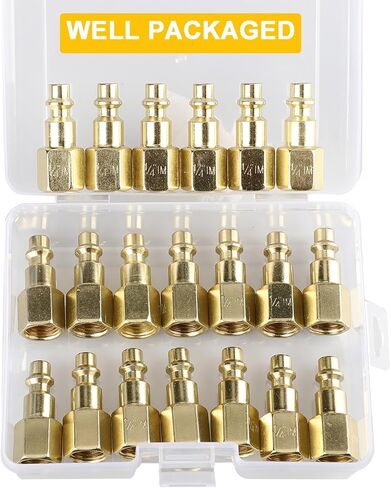 yotoo 10 قطع مجموعة مقرنة الهواء الصناعية الصلب ، و connect Quick Connect Air Hose Fittings ، وتجهيزات الهواء الثقيلة لتوصيل أدوات الهواء وضاغط الهواء in Saudi Arabia