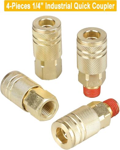 yotoo 10 قطع مجموعة مقرنة الهواء الصناعية الصلب ، و connect Quick Connect Air Hose Fittings ، وتجهيزات الهواء الثقيلة لتوصيل أدوات الهواء وضاغط الهواء in Saudi Arabia