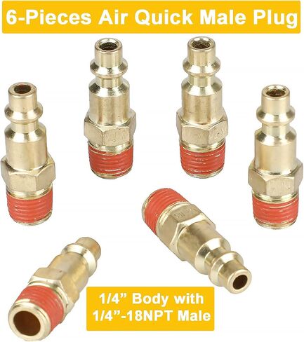 yotoo 10 قطع مجموعة مقرنة الهواء الصناعية الصلب ، و connect Quick Connect Air Hose Fittings ، وتجهيزات الهواء الثقيلة لتوصيل أدوات الهواء وضاغط الهواء in Saudi Arabia