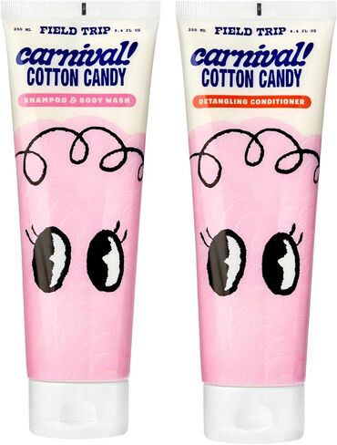 Kids Field Trip Kids - Cotton Candy - شامبو وغسل الجسم ، 8.4 أوقية. | تربية الشعر للأطفال | المكونات النظيفة وغير السامة | شامبو الأطفال | بارابين ، الكبريتات وصبغية الحرة | لطيف للأطفال والأطفال الصغار in Saudi Arabia