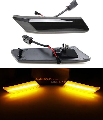 Ijdmtoy Euro Lens Clear Amber Full LED LED Side Marker Light Kit متوافق مع Porsche 2006-2012 Cayman/Boxster ، 2005-2012 911 ، مدعوم من 60-SMD LED ، استبدل OEM Amber أو Sidemarker الواضح in Kuwait