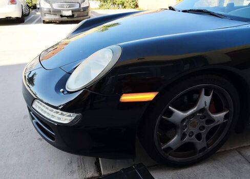 Ijdmtoy Euro Lens Clear Amber Full LED LED Side Marker Light Kit متوافق مع Porsche 2006-2012 Cayman/Boxster ، 2005-2012 911 ، مدعوم من 60-SMD LED ، استبدل OEM Amber أو Sidemarker الواضح in Saudi Arabia
