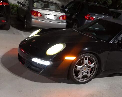 Ijdmtoy Euro Lens Clear Amber Full LED LED Side Marker Light Kit متوافق مع Porsche 2006-2012 Cayman/Boxster ، 2005-2012 911 ، مدعوم من 60-SMD LED ، استبدل OEM Amber أو Sidemarker الواضح in Saudi Arabia