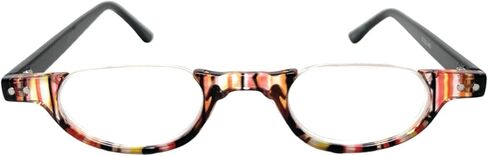 Ib The Hunter Colorful Retro Half تحت إطار نظارات القراءة خمر +22.50 أسود وسلحفاة (متضمنة القضية المحمولة) in Kuwait