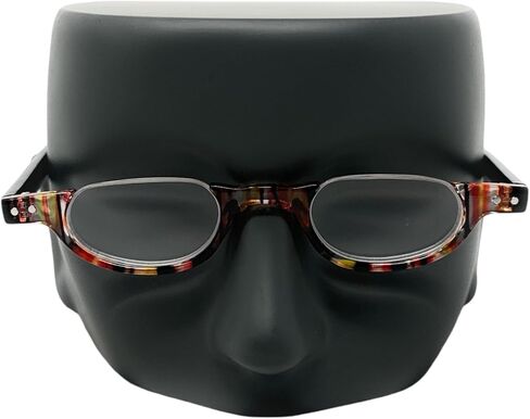 Ib The Hunter Colorful Retro Half تحت إطار نظارات القراءة خمر +22.50 أسود وسلحفاة (متضمنة القضية المحمولة) in Kuwait