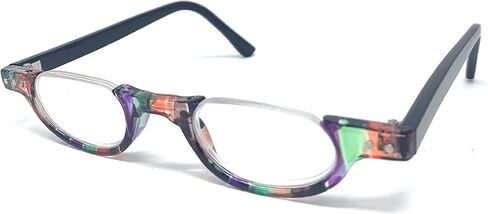 Ib The Hunter Colorful Retro Half تحت إطار نظارات القراءة خمر +22.50 أسود وسلحفاة (متضمنة القضية المحمولة) in Kuwait