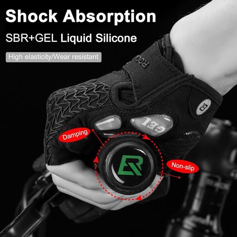 قفازات روكبوس ركوب الدراجات للرجال نساء مع قفازات ركوب الدراجة ذات الأضام المضادة للانزلاق in Kuwait