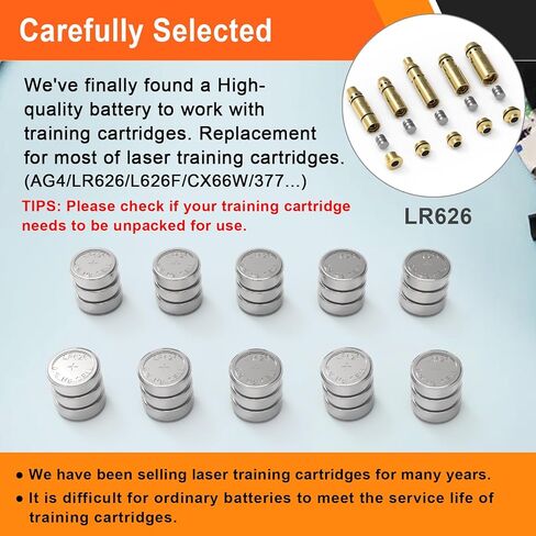 Button Cell Batteries (L736 & LR626) – 30 Count (10 x 3-Pack) 4.5V for Laser Boresighter, Training Cartridge, Toys, LED Flashlight – AG3/LR41/L626F/377/392/384/CX66W Replacement in Kuwait