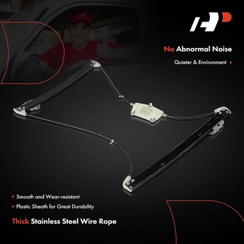 A-Premium Electric Power Window Regulator Without Motor Compatible with Audi Q7 2011 2012 2013 2014 2015, Front Left Driver Side, Replace# 4L0837461B in Saudi Arabia