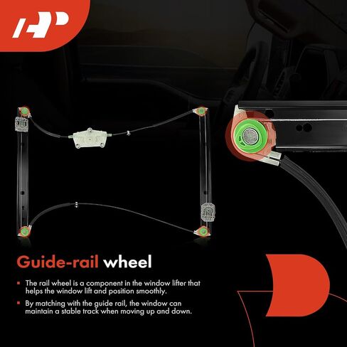 A-Premium Electric Power Window Regulator Without Motor Compatible with Audi Q7 2011 2012 2013 2014 2015, Front Left Driver Side, Replace# 4L0837461B in Saudi Arabia