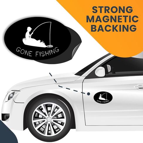 Magnet Me Up ذهب صيد صيد أوفال مغناطيس ، 4 × 6 بوصات ، مغناطيس السيارات الثقيلة لسيارة شاحنة السيارة سيارات السيارة in Saudi Arabia