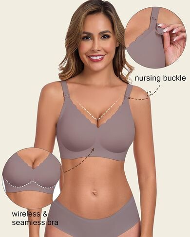 Vinfact Hands Free Pumping Bra Adjustable Breast-Pumps Nursing Bra Comfort Maternity Breast Pump Bra - Black L in Saudi Arabia