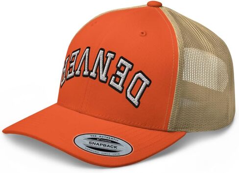 NX Upside Down Denver Trucker Hat Embroidered Curved Bill Mid Crown Adjustable Cap in Saudi Arabia