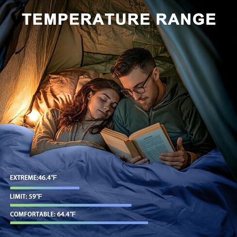 حقيبة نوم الطقس الدافئة للغاية - محمولة ، مقاومة للماء ، خفيفة الوزن ، راحة مع كيس الضغط - رائع للتخييم في الهواء الطلق ، حقائب الظهر والمشي لمسافات طويلة in Kuwait