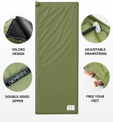 Ultralight Warm Weather Sleeping Bag - Portable, Waterproof, Compact Lightweight, Comfort with Compression Sack - Great for Outdoor Camping, Backpacking & Hiking in Kuwait