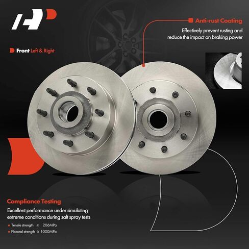 A-Premium 12.82 Inch (325.6mm) دوارات فرامل القرص الأمامية المتخلفة متوافقة مع نماذج Dodge المختارة-RAM 2500 Van 1999-2003 ، RAM 3500 Van 1999-2003 ، B2500 1998 ، B3500 1998 ، 2-PC Set in Kuwait