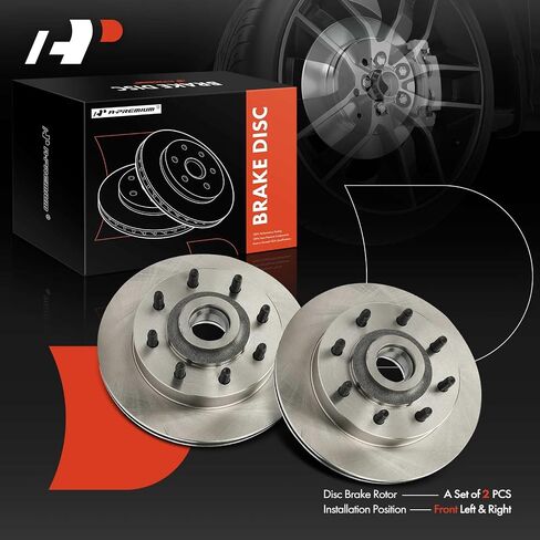 A-Premium 12.82 Inch (325.6mm) دوارات فرامل القرص الأمامية المتخلفة متوافقة مع نماذج Dodge المختارة-RAM 2500 Van 1999-2003 ، RAM 3500 Van 1999-2003 ، B2500 1998 ، B3500 1998 ، 2-PC Set in Kuwait