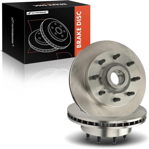 A-Premium 12.82 Inch (325.6mm) دوارات فرامل القرص الأمامية المتخلفة متوافقة مع نماذج Dodge المختارة-RAM 2500 Van 1999-2003 ، RAM 3500 Van 1999-2003 ، B2500 1998 ، B3500 1998 ، 2-PC Set in Kuwait