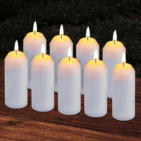 20Pack 15H+ Emergency Candles Long Burning Survival [20H+ Inside Candle Lanterns], 3“ Unscented White Pillar Candles, Survival Candles for Power Outage, Camping, Hurricane in Saudi Arabia
