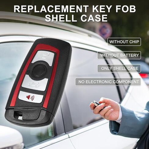 Key Fob Shell Case for BMW 328i 2013-2016 4 Buttons Plastic Replacement | Keyless Entry Remote Control Key Shell Case 1 Pcs for BMW 435i 14-2016 in Saudi Arabia
