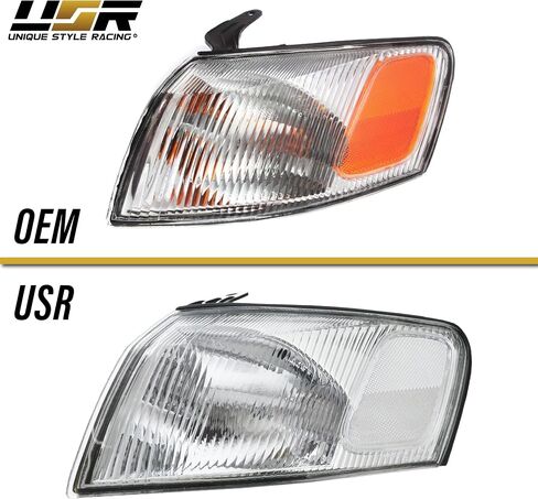 USR 97-99 Camry Corner Light – Front Turn Signal Corner Lamps (Left + Right) Pair - Compatible with 1997-1999 Toyota Camry All Models/Trims (CLEAR CORNER LIGHTS with AMBER BULBS) in Saudi Arabia