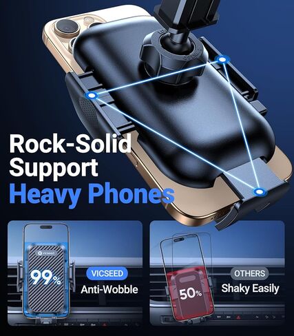 Vicseed 2025 حاملي الهواتف لسيارتك [أقوى شفط حقيقي] لوحة دائرة القيادة ، قم بتوفيت قوارب الشاحنات المحمولة ، ومهد السيارات العالمي لأجهزة iPhone Android وجميع الهواتف الذكية in Kuwait