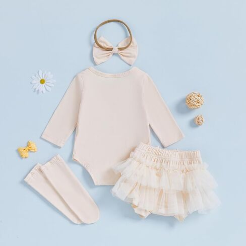 أنا جديد هنا المولود حديث الولادة ، الزي ، كشكش ، رومبير ، ثنائي ، فستان شورت ، جوارب عقال ، مقدمة ، مجموعة ملابس منزلية in Kuwait