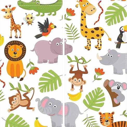 Art Studio Cartoon Animal Window Curtains Lion Crocodile Nursery Bedroom Living Room Decoration Polyester Fabric Supplies 41x84 Inch Drapes 2 Panels in Saudi Arabia