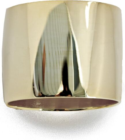 18K Gold Plated Sterling Silver Wide Chunky Statement Ring For Women | 16mm Bold Rich Thick Cigar Band Ring in Saudi Arabia
