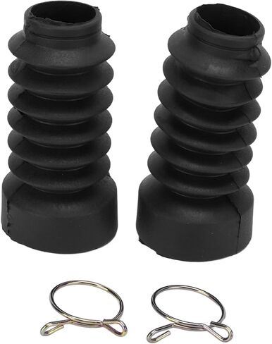 Akozon Fork Cover Gaiters, 2Pcs Motorcycle Front Shock Absorber Dust Cover Rubber Replacement for DIO 18/27/28/34/35(Black) in Saudi Arabia