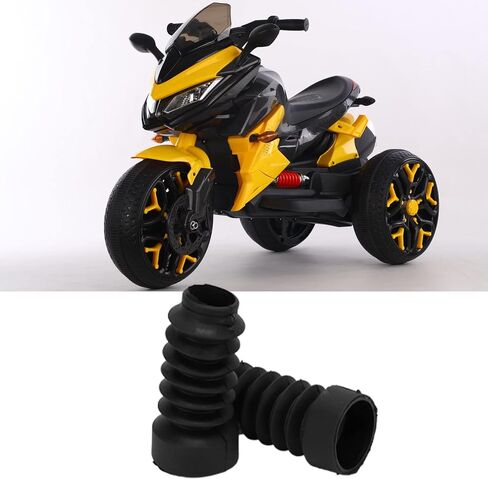 Akozon Fork Cover Gaiters, 2Pcs Motorcycle Front Shock Absorber Dust Cover Rubber Replacement for DIO 18/27/28/34/35(Black) in Saudi Arabia